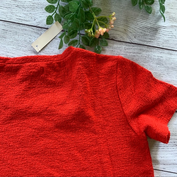 MADEWELL red terry side tie top XXS - Picture 10 of 10